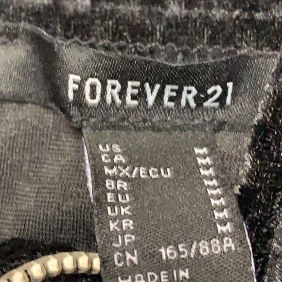 Womens Forever 21 Velour Tokyo Quarter Zip Cropped Pullover - Picture 3 of 4